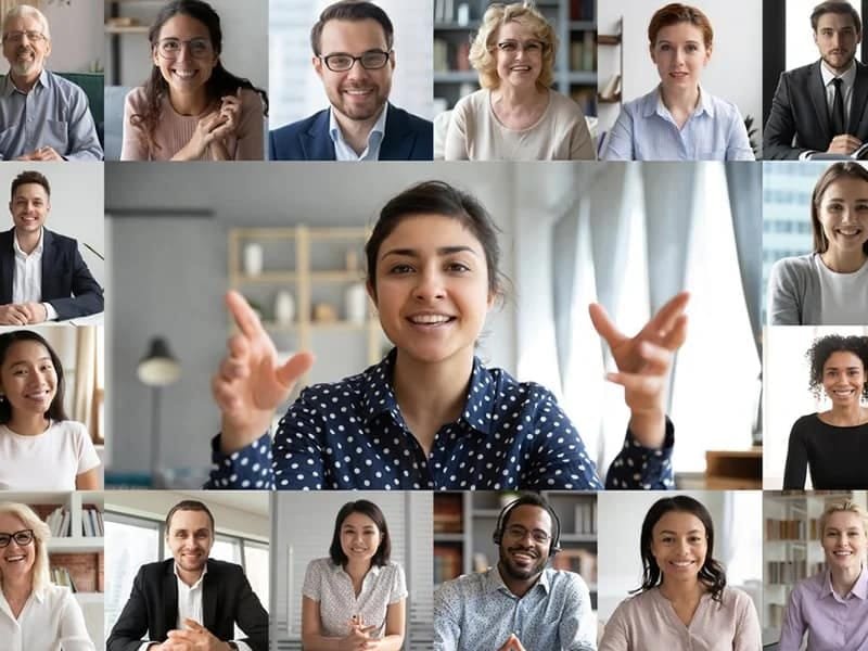 An online consultation on a video call