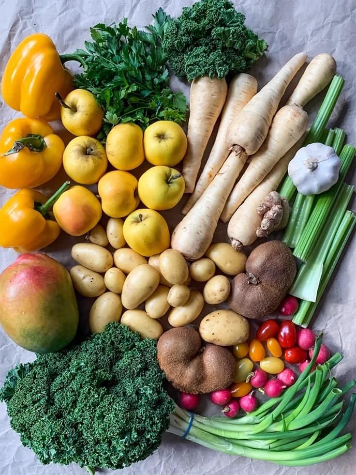 Fresh vegetables and fruit